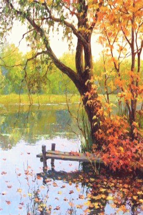 41 Ideas autumn tree watercolor landscape paintings | Watercolor