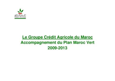 Rapport De Stage Credit Agricole Du Maroc 2011 2012pdf Notice And Manuel
