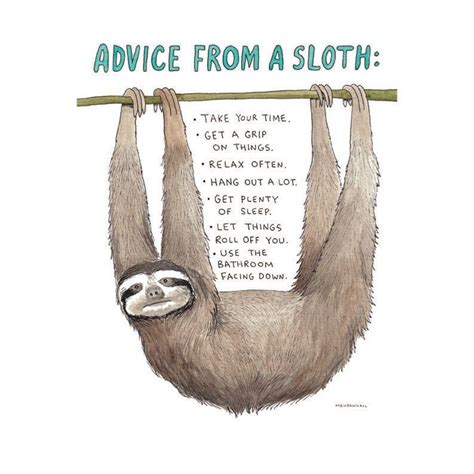 Advice Tcute Sloth Tdorm Art Print T T For Etsy In 2020