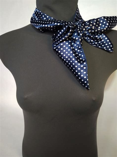 Removable Collarblue Bow With White Polka Dotscollar Choker Etsy