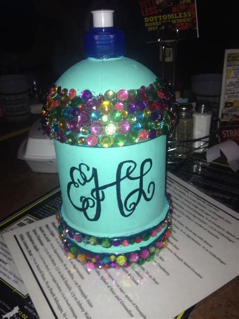 monogrammed water jug i made for a friend decorated water jugs water jug sorority crafts