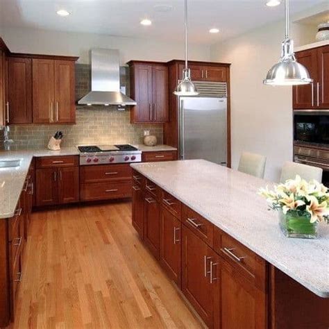 Kitchen Backsplash Cherry Cabinets Home Design Ideas