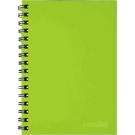 Collins A5 Hardcover Spiral Notebook Lime Green 200 Pages Officemax