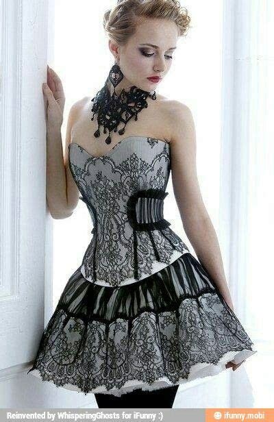 Cute Gothic Corset Dress Корсетное платье Платья Платье без бретель