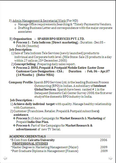 Writing the perfect mba resume can be complicated but if you make use of your waking hours and put effort into it then you can get a step closer to your dream job by getting recognized by the recruiters and landing yourself the. RESUME SAMPLE : FOR MBA (Marketing) & PGD (Finance) with 6 years Experiance - Resume Formats