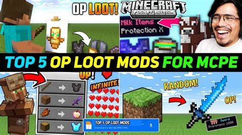 Top 5 Op Loot Mods For Minecraft Pocket Edition Mcpe Best Loot Addons