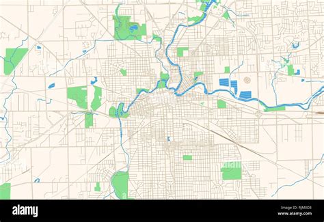 Fort Wayne Indiana Downtown Map