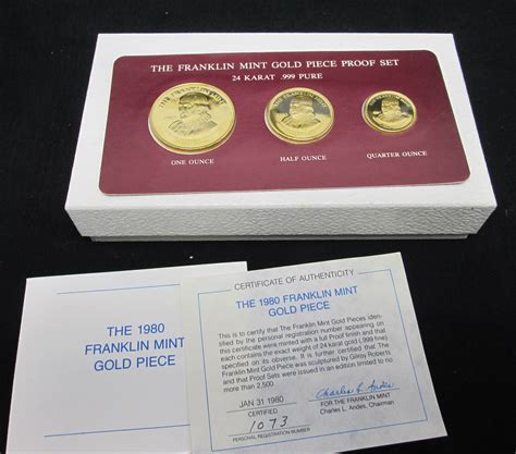 The 1979 Franklin Mint Gold Piece Proof Set Franklin Mint 1979