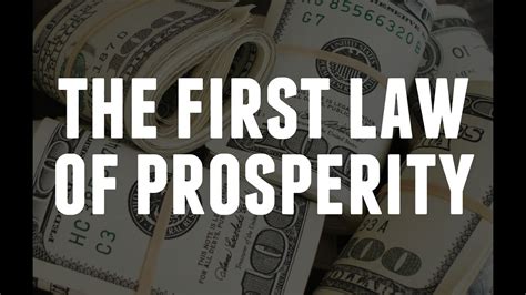 The First Law Of Prosperity Youtube