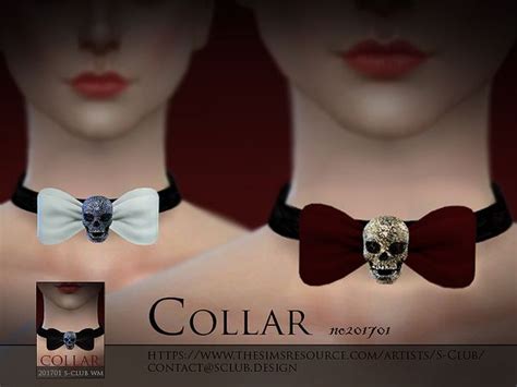 The Sims Resource Collar F 201701 By S Club • Sims 4 Downloads Bow