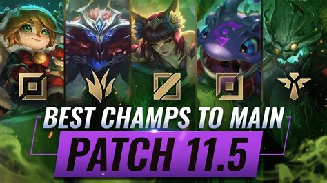 3 BEST Champions To MAIN For EVERY ROLE in Patch 11.5 - League of