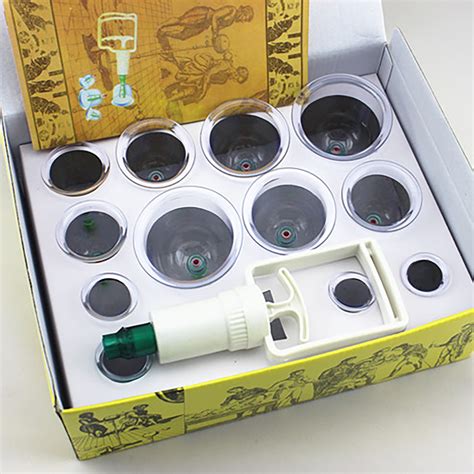 Cupping Set Professional Chinese Acupoint Cupping Massage Set 12 Cups12 Acupoint Chinese Cupping