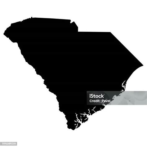 Map Of The Us State Of South Carolina Stock Illustration Download