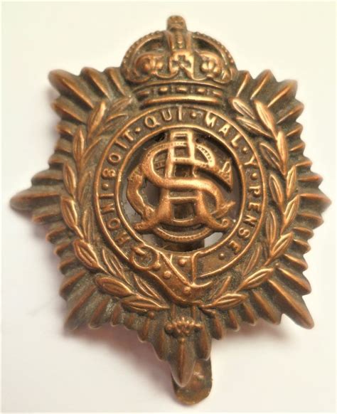 Ww1 Army Serivce Corps Cap Badge British Army An All Brass Badge Wwi In 2020 British Army