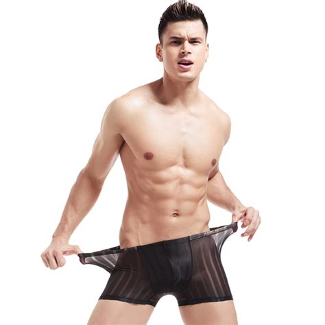 2018 New Brand Plus Size Striped Boxers Shorts For Men Boxers Men Underwear Male Panties 3 Color