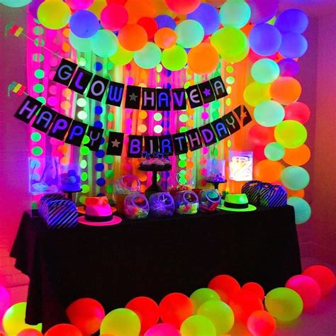 Glow In The Dark Party Decorations Glow Birthday Party Glow Party