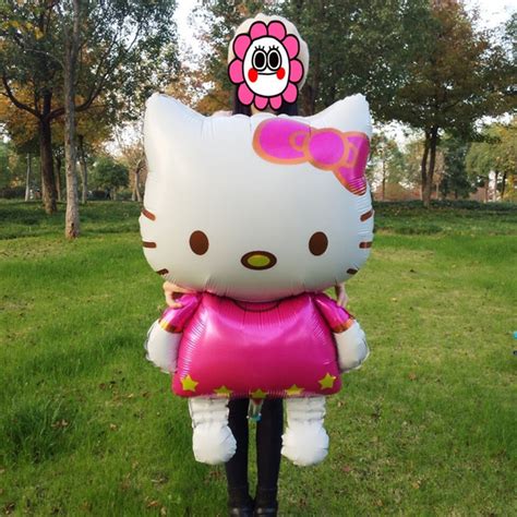 2018 New 11668cm Oversized Large Hello Kitty Foil Balloons Cartoon