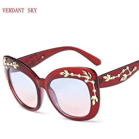 2017 uv400 new vintage oversized gradient sunglasses women fashion brand designer sun glasses