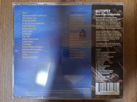 Autopsy Acts Of The Unspeakable Cd Photo Metal Kingdom