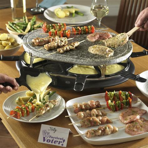 With dave lamb, lesley joseph, tamara beckwith, raef bjayou. Swan Come Dine With Me Stone Raclette | Raclette dinner ...