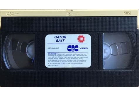 Gator Bait On CIC Video United Kingdom VHS Videotape