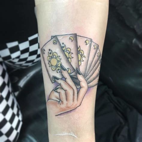 Djdirkstarot Cards Done On Alexis Neotraditional Tarot Card Hand Color Tattoo