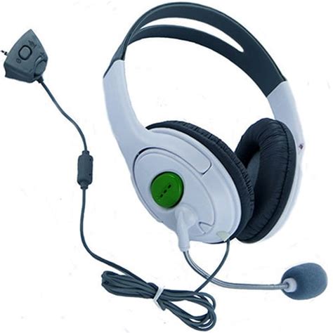 Wired Gaming Chat Headphone Microphone For Xbox 360 White Funky Console