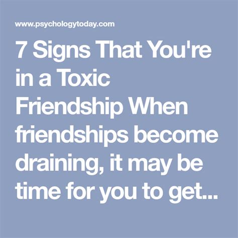 7 Signs That Youre In A Toxic Friendship When Friendships Become