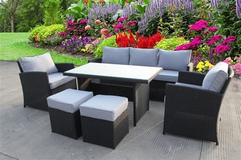 The set consists of a 4 single chairs, 4 stools, 4 large back and a natural wooden top tablenot cheap glass. RATTAN WICKER GARDEN OUTDOOR CUBE TABLE AND CHAIRS ...