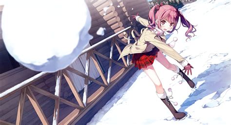Snow Fall 4k Wallpaper Anime