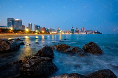 Haeundae Beach In Busan South Korea ~ Graphics ~ Creative Market