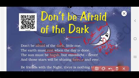 Dont Be Afraid Of The Dark Class 4 English Poem With Full Explanation