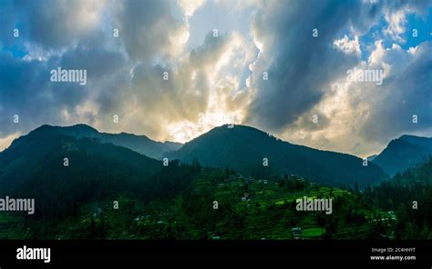 Sunrise Over The Himalayas Tirthan Valley Himachal Pradesh India