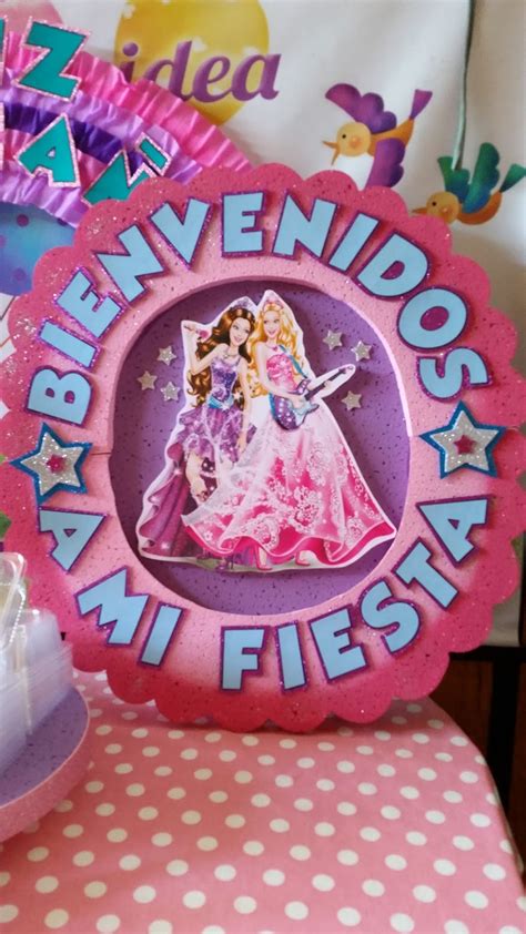 Decoraciones Infantiles Barbie La Princesa Y La Estrella Del Rock