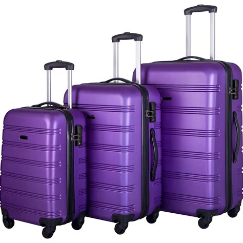 Meterk 3 Piece Luggage Set Hardside Spinner Suitcase With Tsa Lock 20
