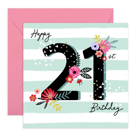 Buy Central 23 Cute 21st Birthday Card For Her Happy 21st Birthday