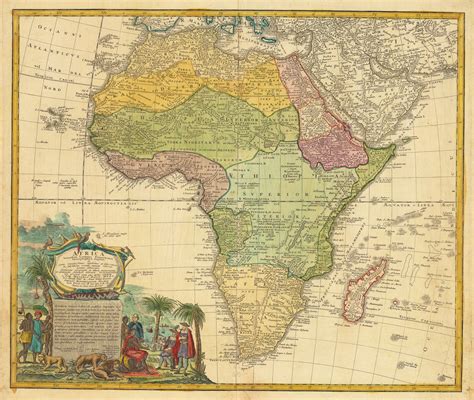 18th Century Map Of Africa New World Cartographic