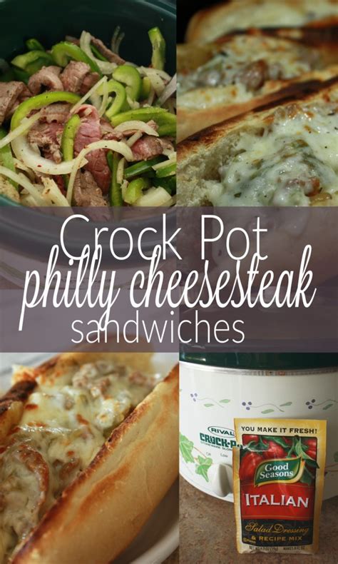 And if you need an appetizer, cheese steak sliders, brushed with garlic butter. Philly Cheese Steak Crock Pot Recipe