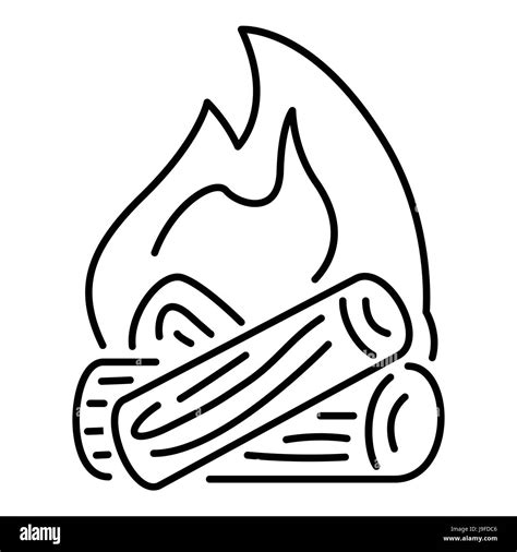 Burning Bonfire Icon Outline Style Stock Vector Image And Art Alamy