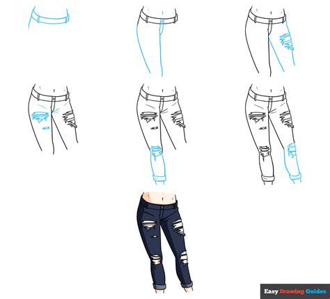 How To Draw Ripped Jeans Step By Step Arnoticiastv