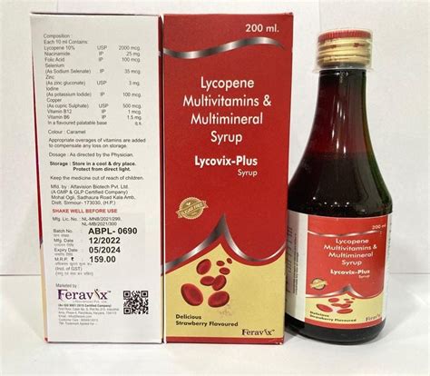 Lycovix Plus Syrup LYCOPENE MULTIVITAMIN MINERALS WITH ANTIOXIDANT