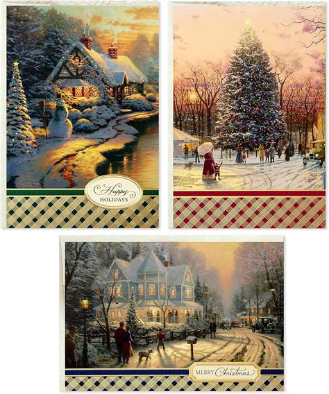 Hallmark Thomas Kinkade Boxed Christmas Cards Assortment Snowy Scenes