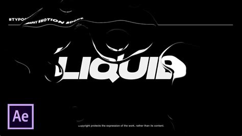 Liquid Typography Animation In After Effects After Effects Tutorial No Plugins YouTube