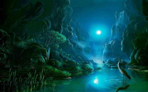 Fantasy Moonlight Wallpapers Wallpaper Cave