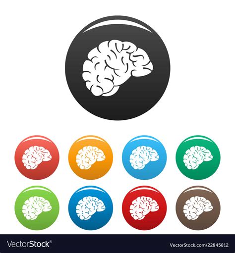 Thinking Brain Icon Simple Style Royalty Free Vector Image