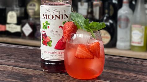 Monin Strawberry Syrup Cocktail Honey Strawberry Spritz YouTube