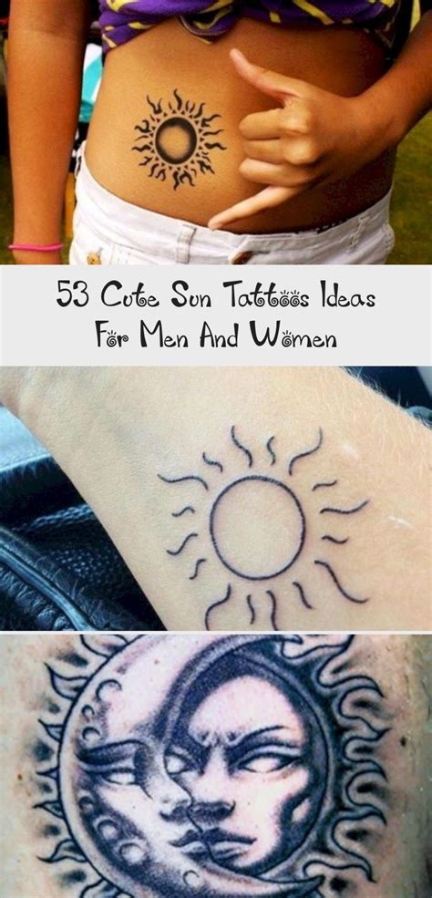 Cute Sun Tattoos Ideas For Men And Women Body Art Tattoo Body