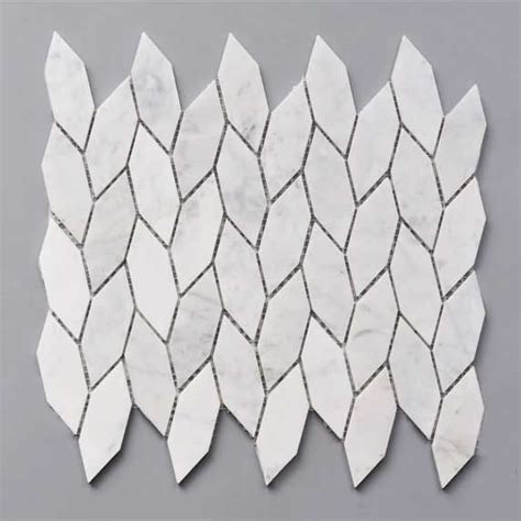 Leaf Pattern Carrara White Marble Stone Bath Wall And