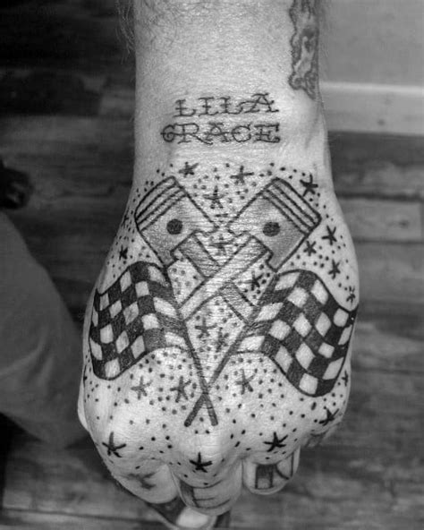 40 Checkered Flag Tattoo Ideas For Men Racing Designs