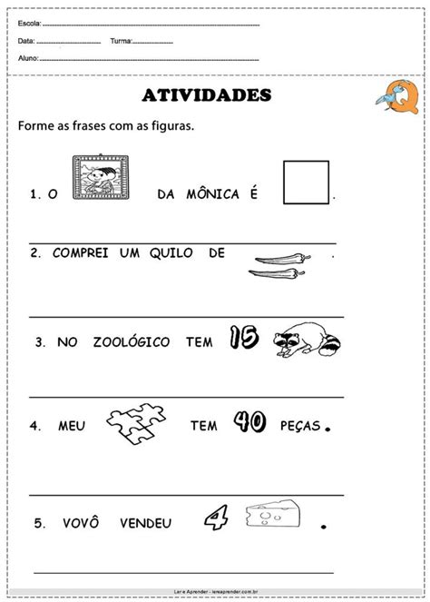 Atividades Com A Letra Q Para Imprimir Atividades Educativas Ler E